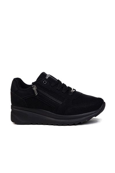 Wickers Black - Women's Summer Comfortable Daily Sneaker Lace-up Lightweight Sports Shoes 36-40