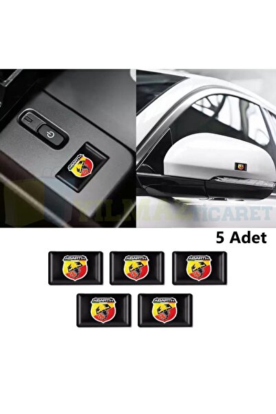 yılmazetic Fiat Abarth Logo Kapı Kolu Direksiyon Jant Vites Torpido Damla Oto...