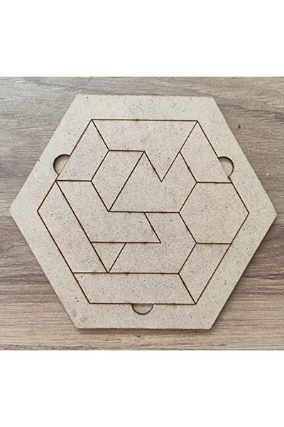 Ion Hexagonal Puzzle Wooden Tangram - Wooden Balance Eagle!