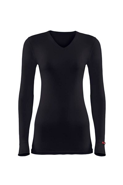 Blackspade Women's V-Neck Thermal Long Sleeve T-Shirt