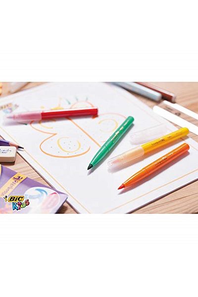 Bic Visa Brush Tip Felt Crayons, 18-Piece Jar