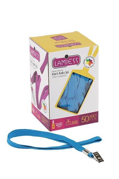 Lamiess Card Hanger Rope with M.mash Clip Blue 50 Pieces