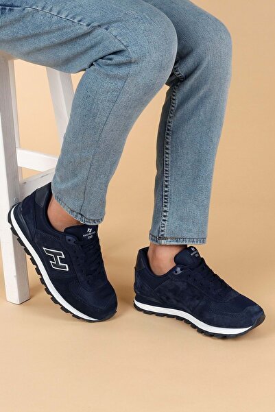 Hammer Jack Великий розмір Спортивні черевики з натуральної шкіри - Btmk00455-синій Білий-47