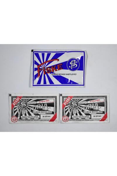 Viktoria No:30 Kumaş Boyası Siyah (2 ADET) Boya Sabitleyici Fiske