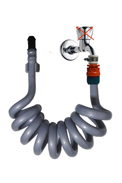 PLASYAY Hose with Fitting and Wall Fixation 1.5 m