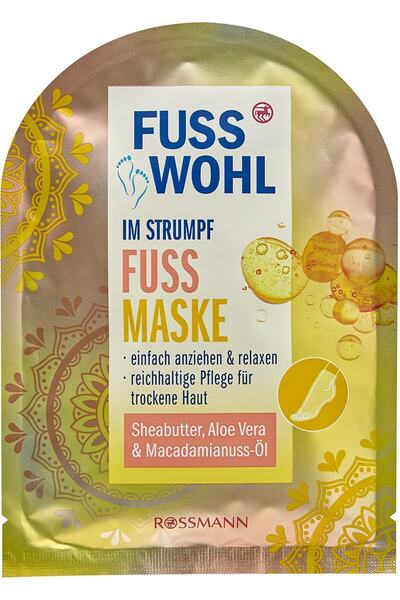 Fusswohl 1 قطعة زبدة الشيا-زيت جوز المكاديميا-قناع العناية بالقدم بالصبار