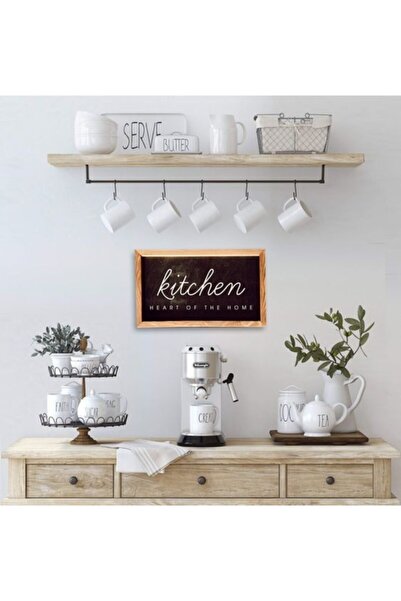 woodhomeworks Kahve Köşesi Gerçek Ahşap Mutfak Dekor