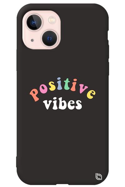 WANNA PROTECT iPhone 13 Black Color Premium Velvet Inside Positive Patterned ...