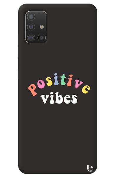 WANNA PROTECT Samsung A51 Black Color Premium Velvet Inside Positive Patterne...
