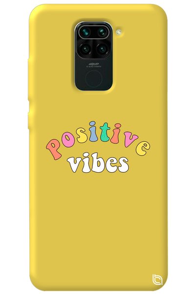 WANNA PROTECT حافظة هاتف Xiaomi Redmi Note 9 من السيليكون باللون الأصفر مع نم...