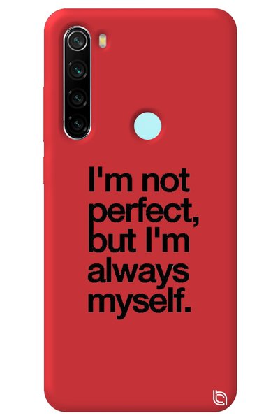WANNA PROTECT Xiaomi Redmi Note 8 Red Color Premium Velvet Inside Myself Patt...