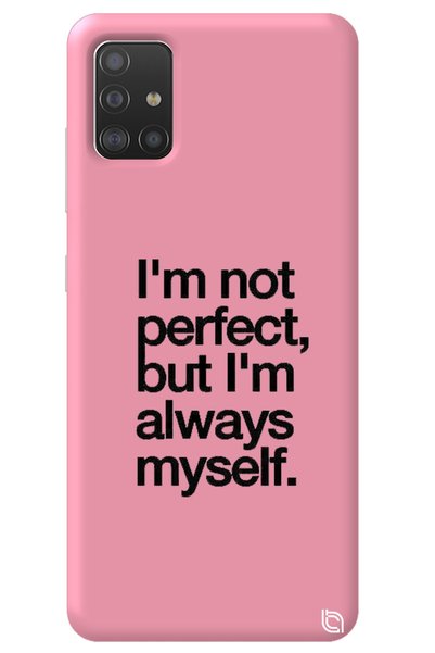 WANNA PROTECT Samsung A51 Pink Color Premium Velvet Inside Myself Patterned S...
