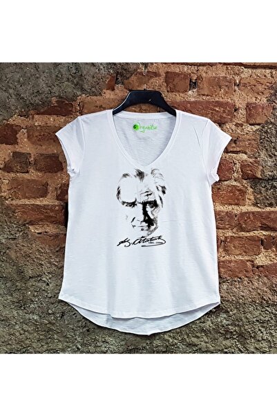 SCUBAPROMO تي شيرت نسائي كاجوال مطبوع عليه أتاتورك إنفينيتي