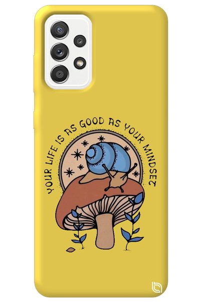 WANNA PROTECT Samsung Galaxy A72 Yellow Color Premium Silicone Phone Case wit...