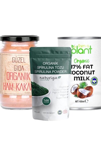 Güzel Ada Gıda Güzel Gıda Organik Ham Kakao Tozu Naturiga Spirulina Tozu Hind...