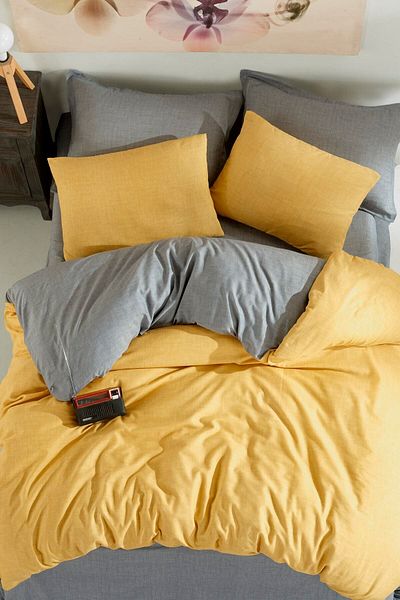 Özdilek Παπλωματοθήκη Gold Anthracite Colormix - Διπλό, ίσιο κόψιμο