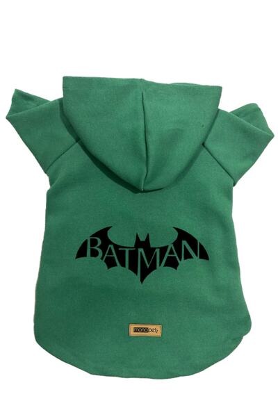 Monopetz Hooded Sweatshirt Dog And Cat Outfit Size S Green Batman