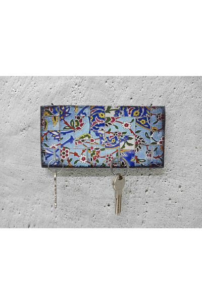 CajuArt Wooden Flower Motif Decorative Keychain Hanger