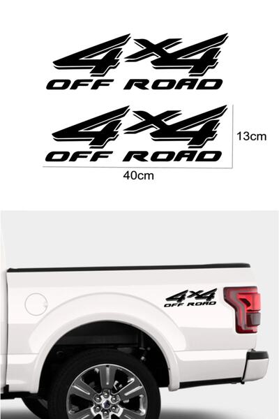 MegaSticker 4x4 Off Road Sticker Oto Araba Sticker 40 X 13 Cm (2 Adet)