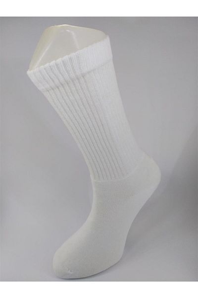 tozluoğlu White Sports Socks with Towel
