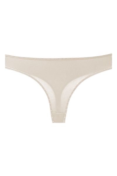 HNX Ecru Cotton Heart Rubber Basic γυναικεία στρινγκ κιλότ