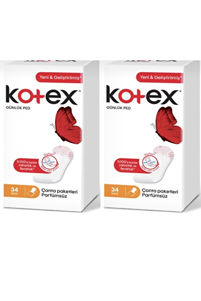 Kotex Thin Daily Pads 34 Pcs Perfume Free 2 Pieces