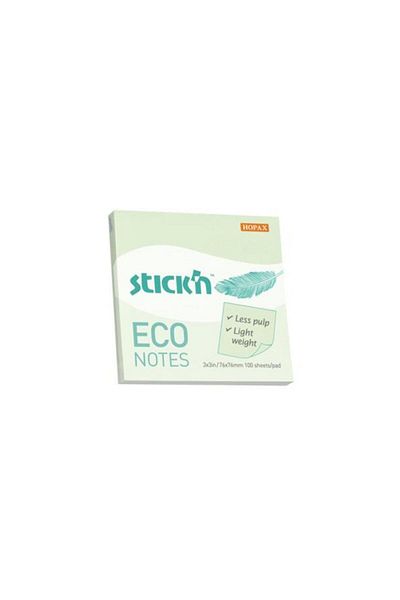 Gıpta Stickn Eco Notes 100 Sheets Pastel Green Adhesive Note Paper 76 X 76 Mm