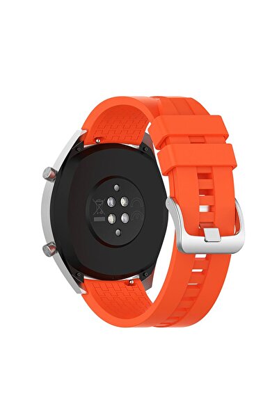 NovStrap Samsung Galaxy Watch 46mm Sm-r800 Uyumlu Kordon Kayış Klasik Silikon Kordon Metal Tokalı K23