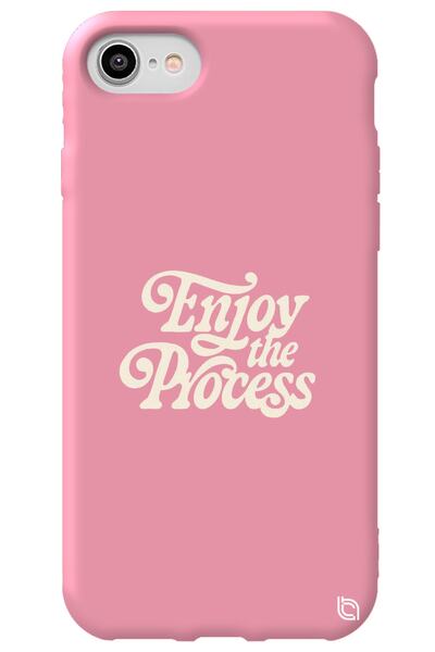 WANNA PROTECT iPhone 8 Pink Color Premium Enjoy Patterned Silicone Phone Case...