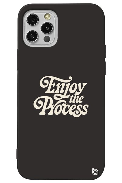 WANNA PROTECT iPhone 13 Pro Black Color Premium Enjoy Patterned Silicone Phon...
