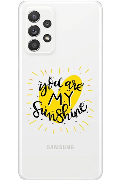 WANNA PROTECT Patterned Transparent Silicone Phone Case for Samsung A72 Sunsh...
