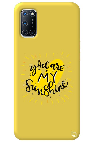 WANNA PROTECT Oppo A72 Yellow Color Premium Velvet Inside Sunshine Patterned ...