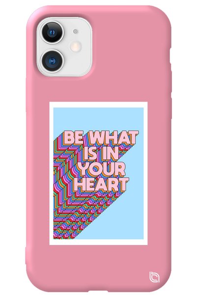 WANNA PROTECT iPhone 11 Pink Color Premium Heart Patterned Silicone Phone Cas...