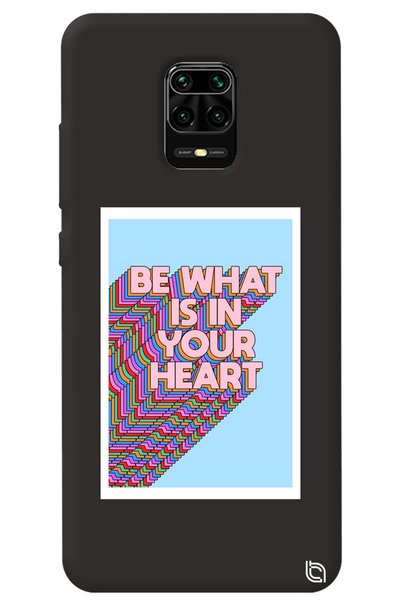 WANNA PROTECT Xiaomi Redmi Note 9 Pro Black Color Premium Velvet Heart Patter...