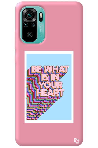 WANNA PROTECT Xiaomi Redmi Note 10S Pink Color Premium Velvet Heart Patterned...