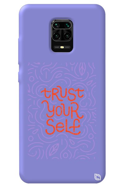 WANNA PROTECT حافظة هاتف Xiaomi Redmi Note 9 Pro من السيليكون بنمط الثقة مع م...