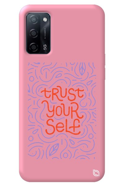WANNA PROTECT Oppo A52 Pink Color Premium Velvet Inside Trust Patterned Silic...