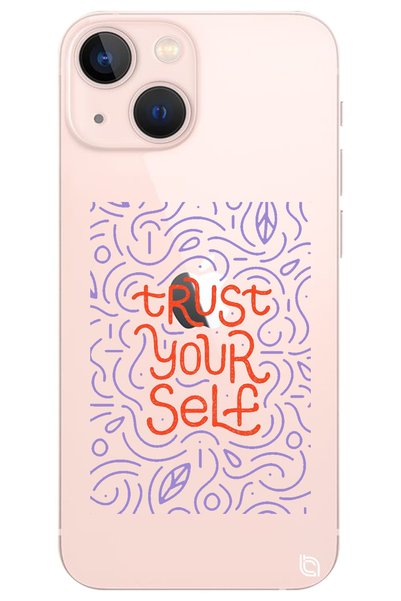 WANNA PROTECT Iphone 13 Trust Desenli Desenli Şeffaf Silikon Telefon Kılıfı