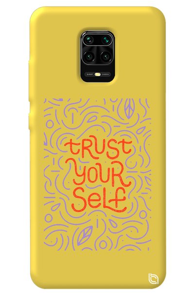 WANNA PROTECT Xiaomi Redmi Note 9 Pro Yellow Color Premium Velvet Inside Trus...