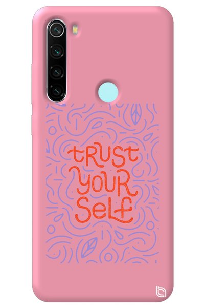WANNA PROTECT Xiaomi Redmi Note 8 Pink Color Premium Velvet Inside Trust Patt...