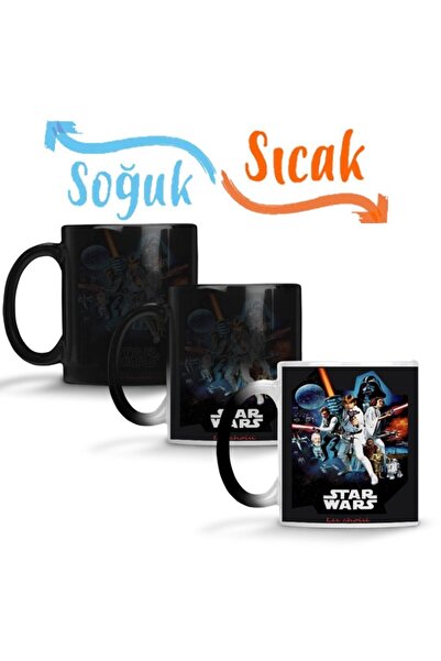 Baskı Dükkanı Star Wars 12 Sihirli Kupa Bardak Porselen