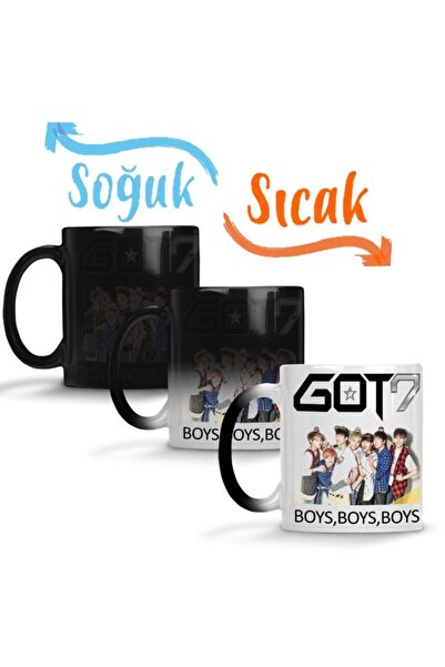 Baskı Dükkanı Got7 Kpop Sihirli Kupa Bardak Porselen