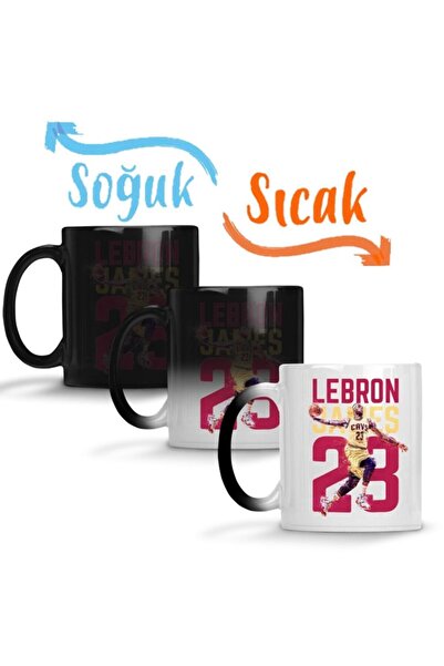 Baskı Dükkanı Lebron James 23 Sihirli Kupa Bardak Porselen