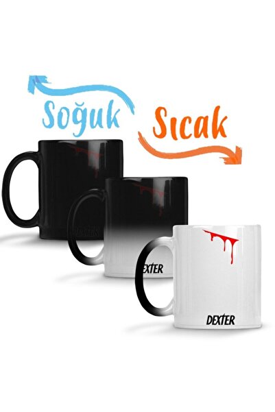 Baskı Dükkanı Dexter Kan Sihirli Kupa Bardak Porselen