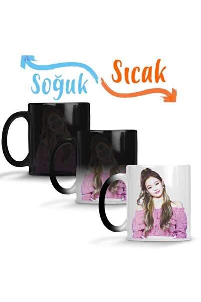 Baskı Dükkanı Blackpink Jennie 03 Sihirli Kupa Bardak Porselen