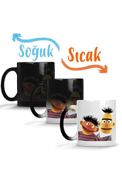 Baskı Dükkanı Susam Sokağı Edi & Büdü Sihirli Kupa Bardak Porselen