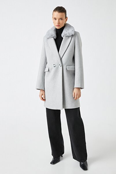 Koton Palton gri de damă 2KAK06930EW