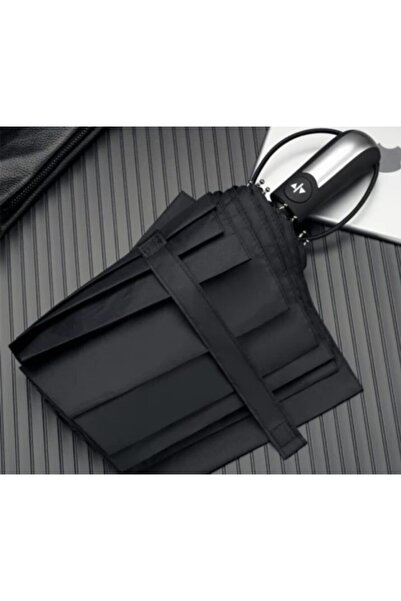 ELEVEN MARKETS 10 Tel Şemsiye Siyah Tam Otomatik Lüx Şemsiye