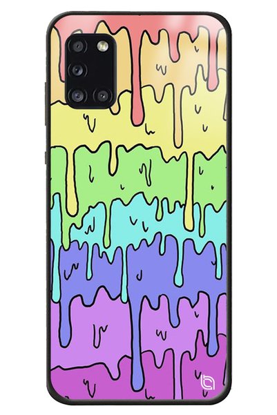 WANNA PROTECT Phone Case for Samsung Galaxy A31 Melting Premium Pattern Glossy