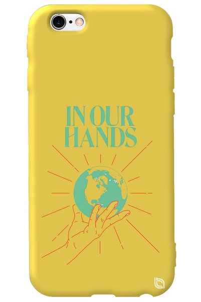 WANNA PROTECT iPhone 6 6S Yellow Color Premium Velvet Inside World Patterned ...